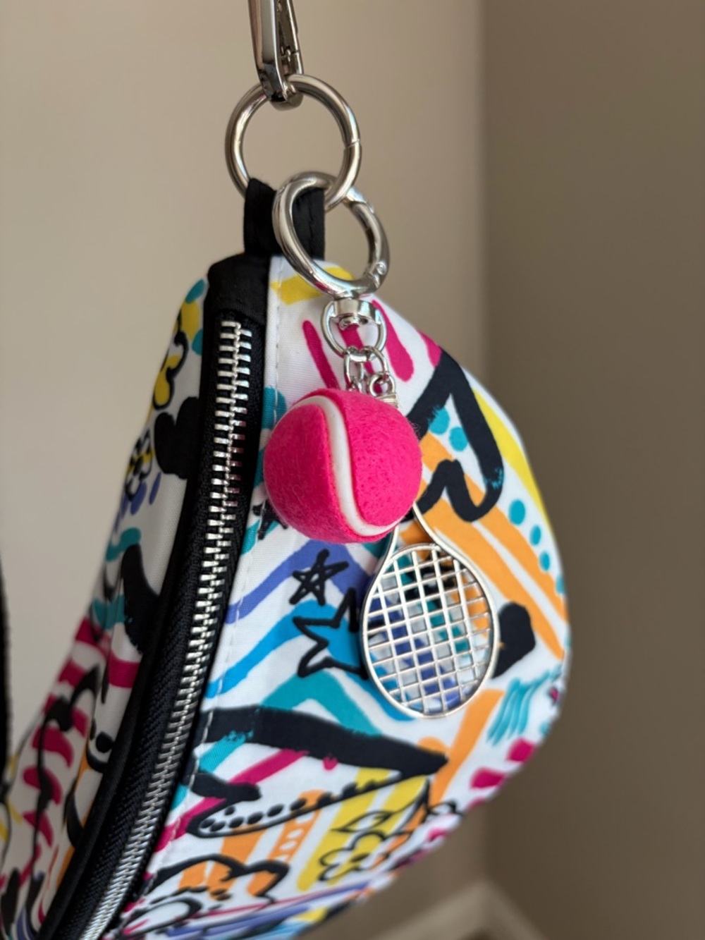 Tennis Racket Bag Charm - Picture 2 of 3